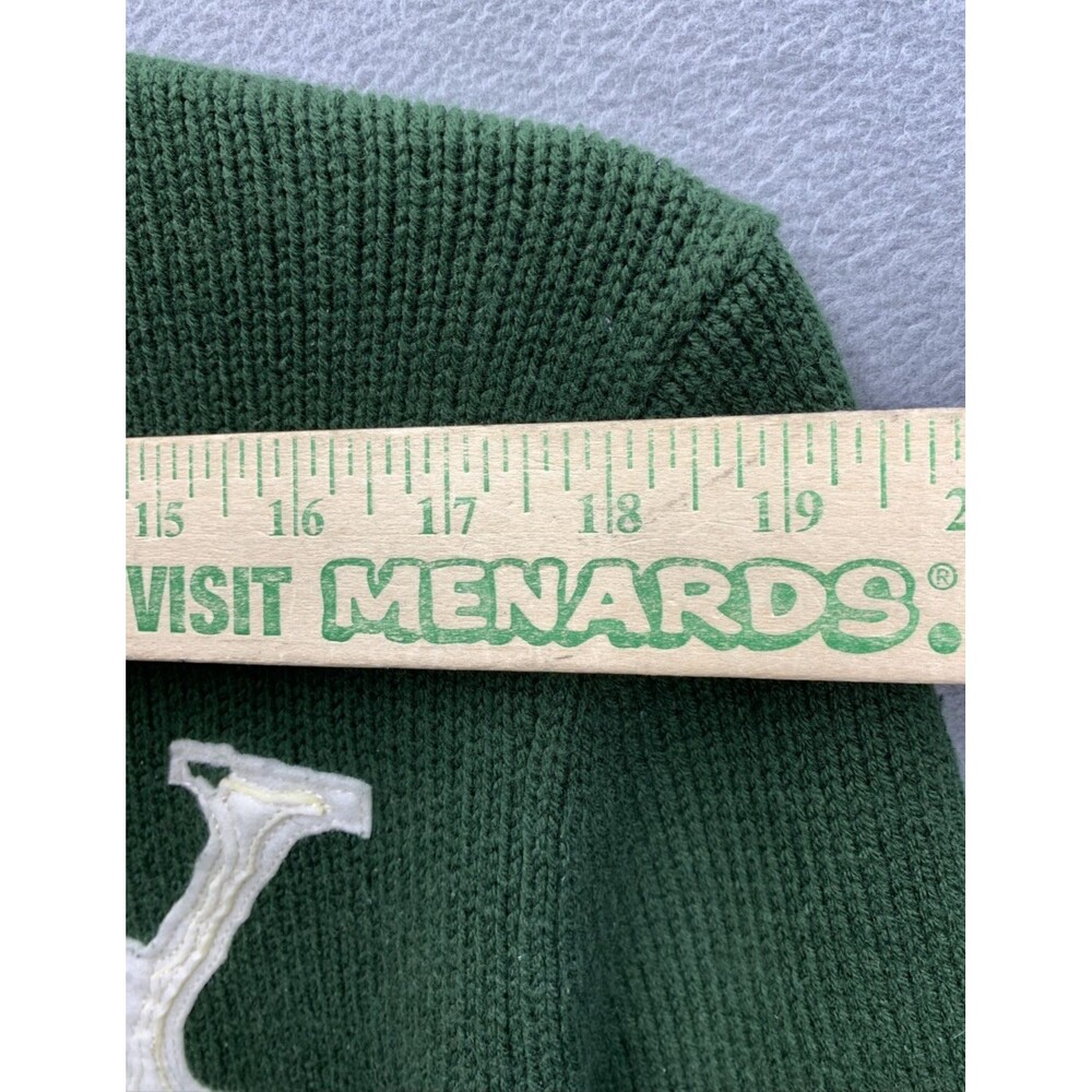 Aeropostale Pullover Sweaters Mens 1987 Rib Knit Embroidered Green Size Medium - Picture 5 of 15